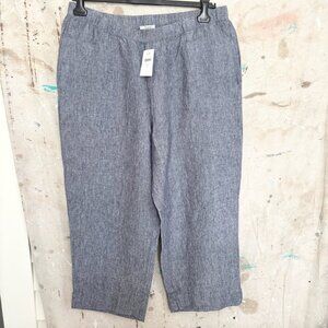 J Jill Love Linen Pull On Straight Leg Linen Pants